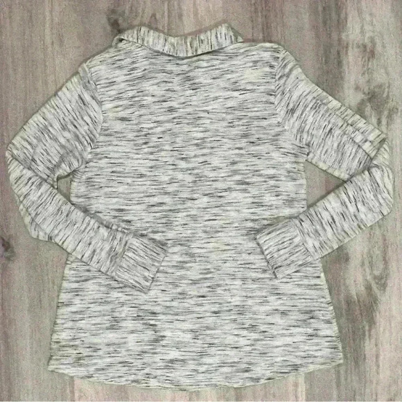 Soft Surroundings Women's Heathered Grey Half Zip Knit Sweatshirt Top Size S - Picture 3 of 7